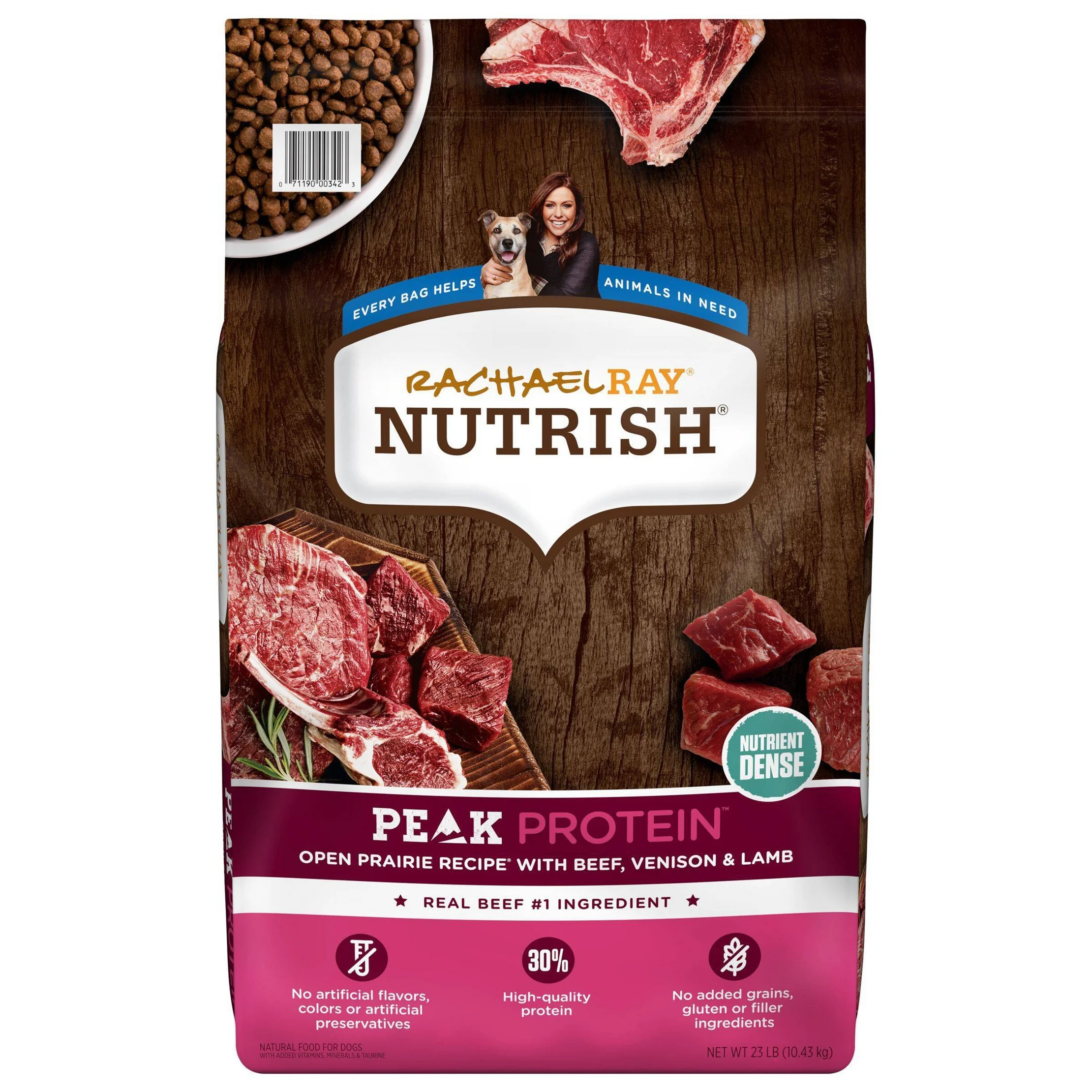 PEAK Natural Open Range Recipe with Beef, Venison & Lamb Dry Dog Food - 23lb