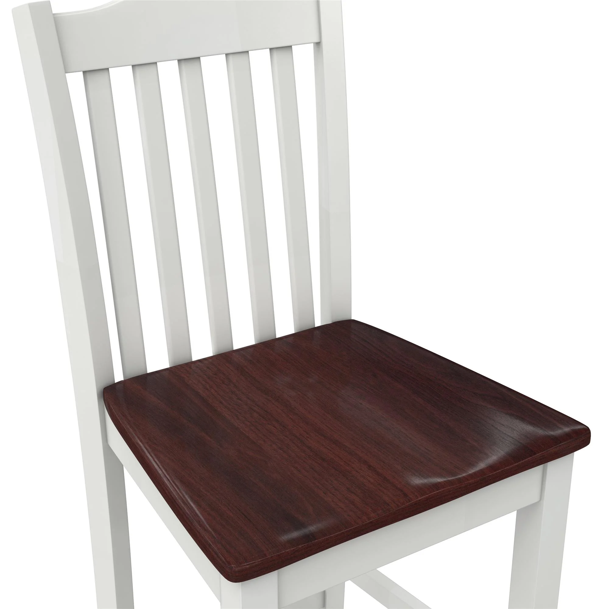 DHP Shiloh 5-Piece Counter Height Dining Set, Rustic Mahogany/White