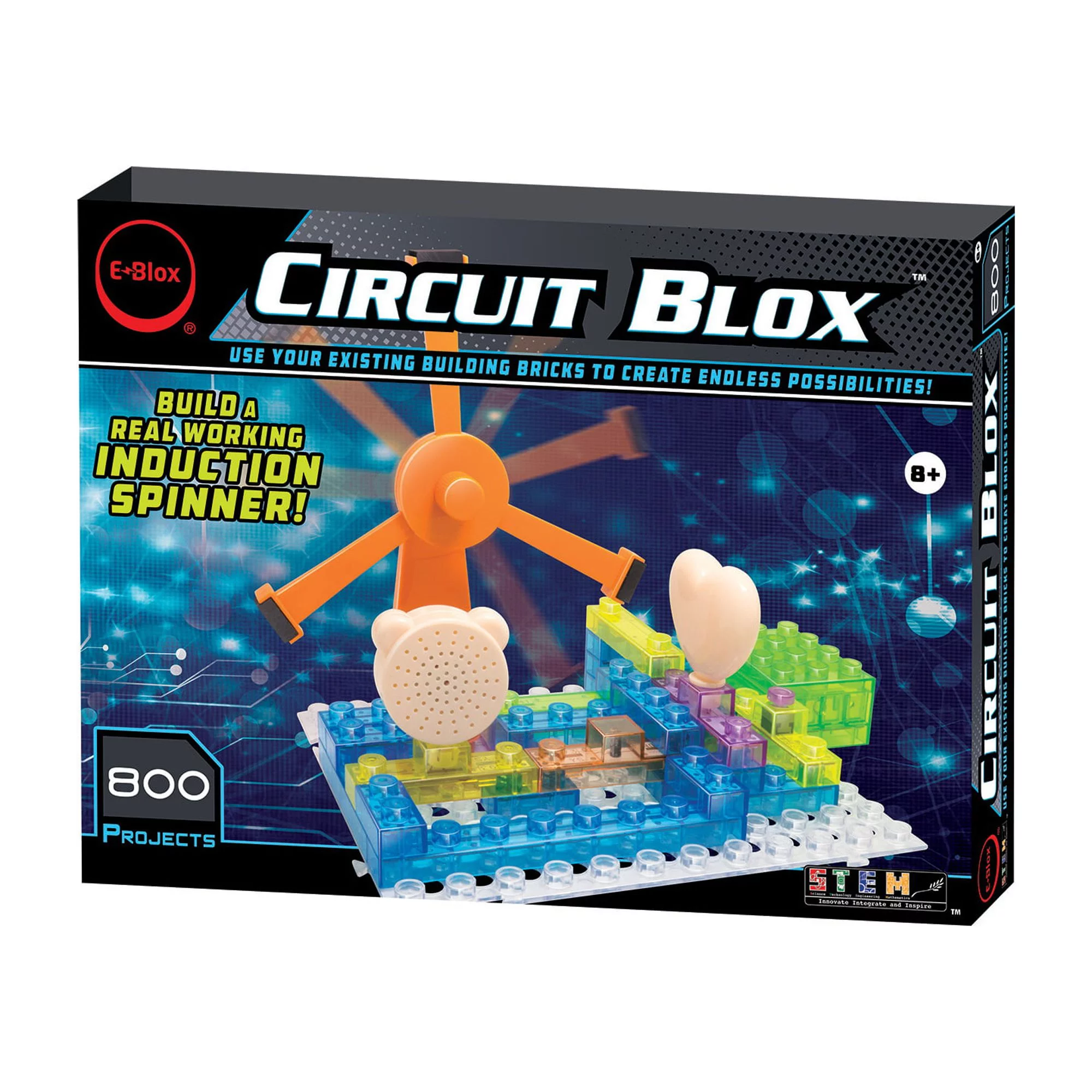E-Blox - Circuit Blox 800 - Electronic Building Blocks Kit