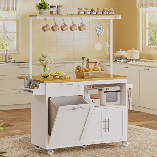 Itaar Rolling Kitchen Island Table on Wheels with Drop Leaf, 40