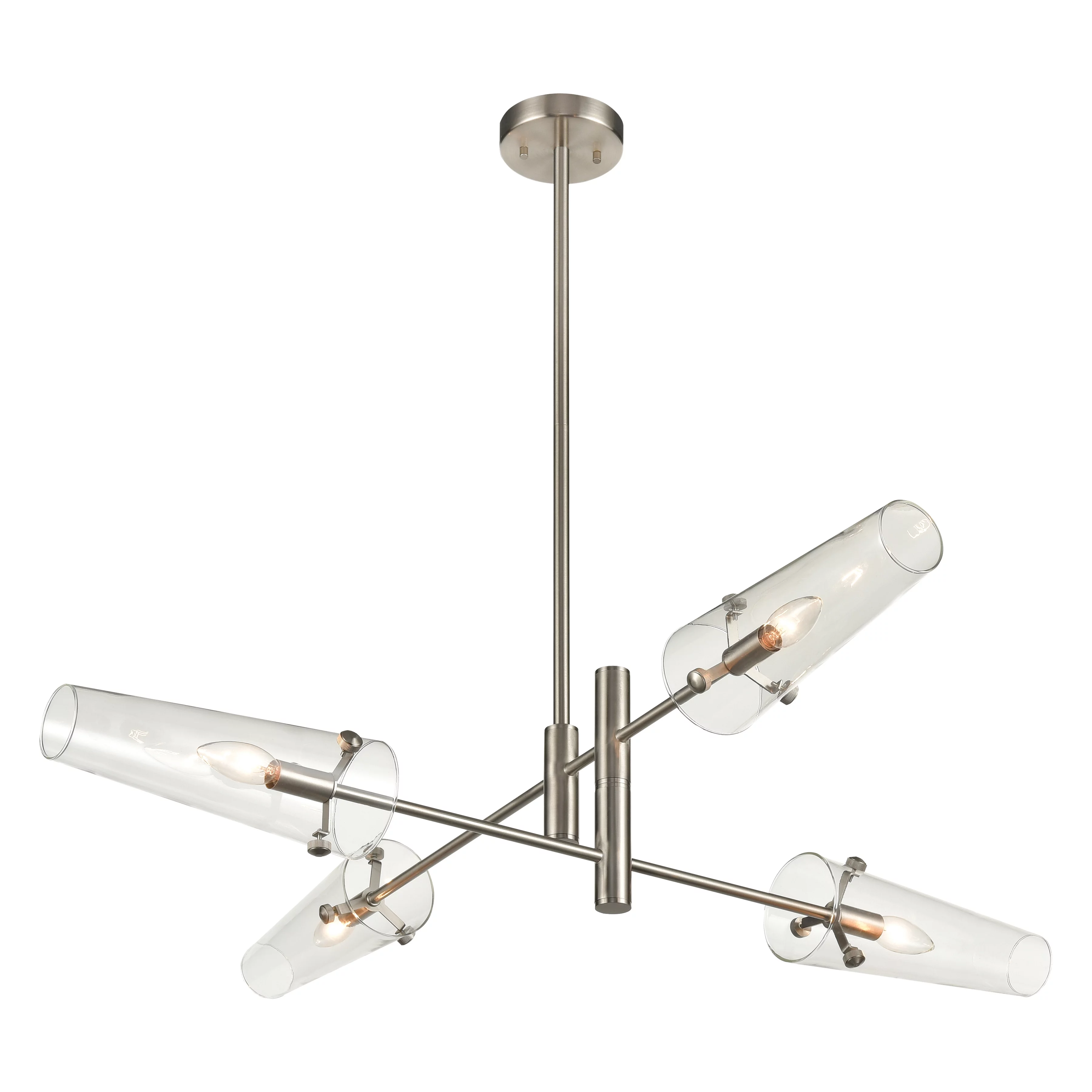 Elk Home 49-Inch Wide Valante Chandelier, Contemporary, Satin Nickel