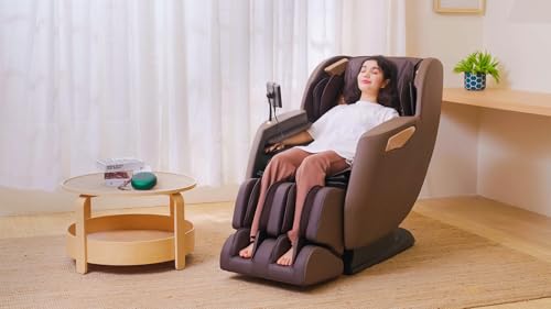 MYNTA 2025 Massage Chair Full Body, Flexible SL Track Massage Recliner Chair with Heat, 170° Zero Gravity Position, M1630 Grey