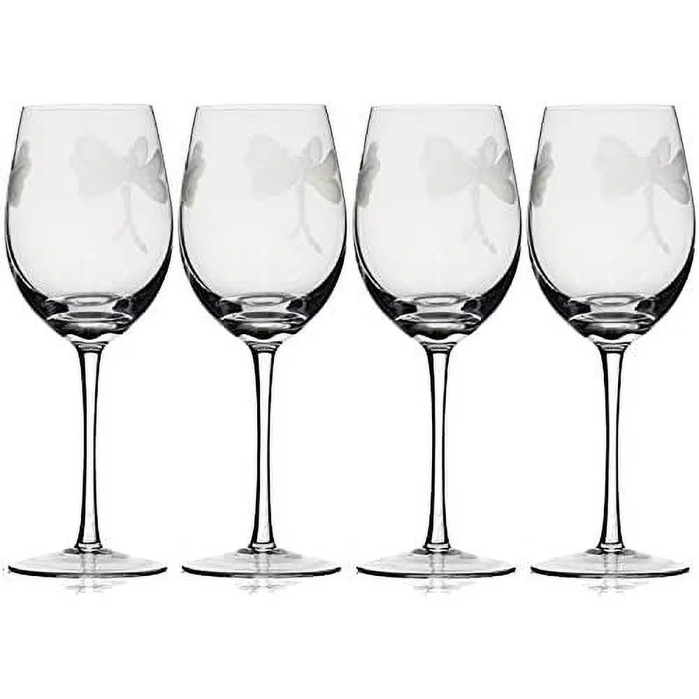 Dragonfly Wine Glasses For White And Red Wine, Water Or Whiskey, Each Glass Is Individually Sand Etched - Dragonfly Wine Glasses (Stemmed)