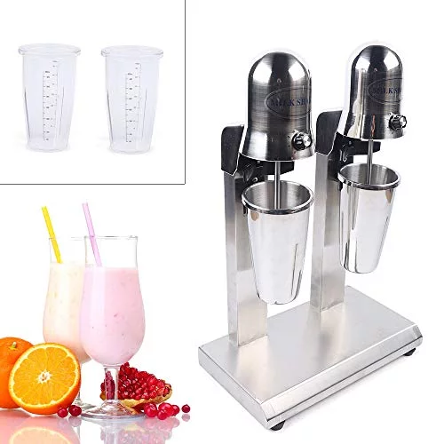 OUKANING 560W Commercial Double Head Milkshake Maker Shaker Drink Mixer Blender 2 Speed