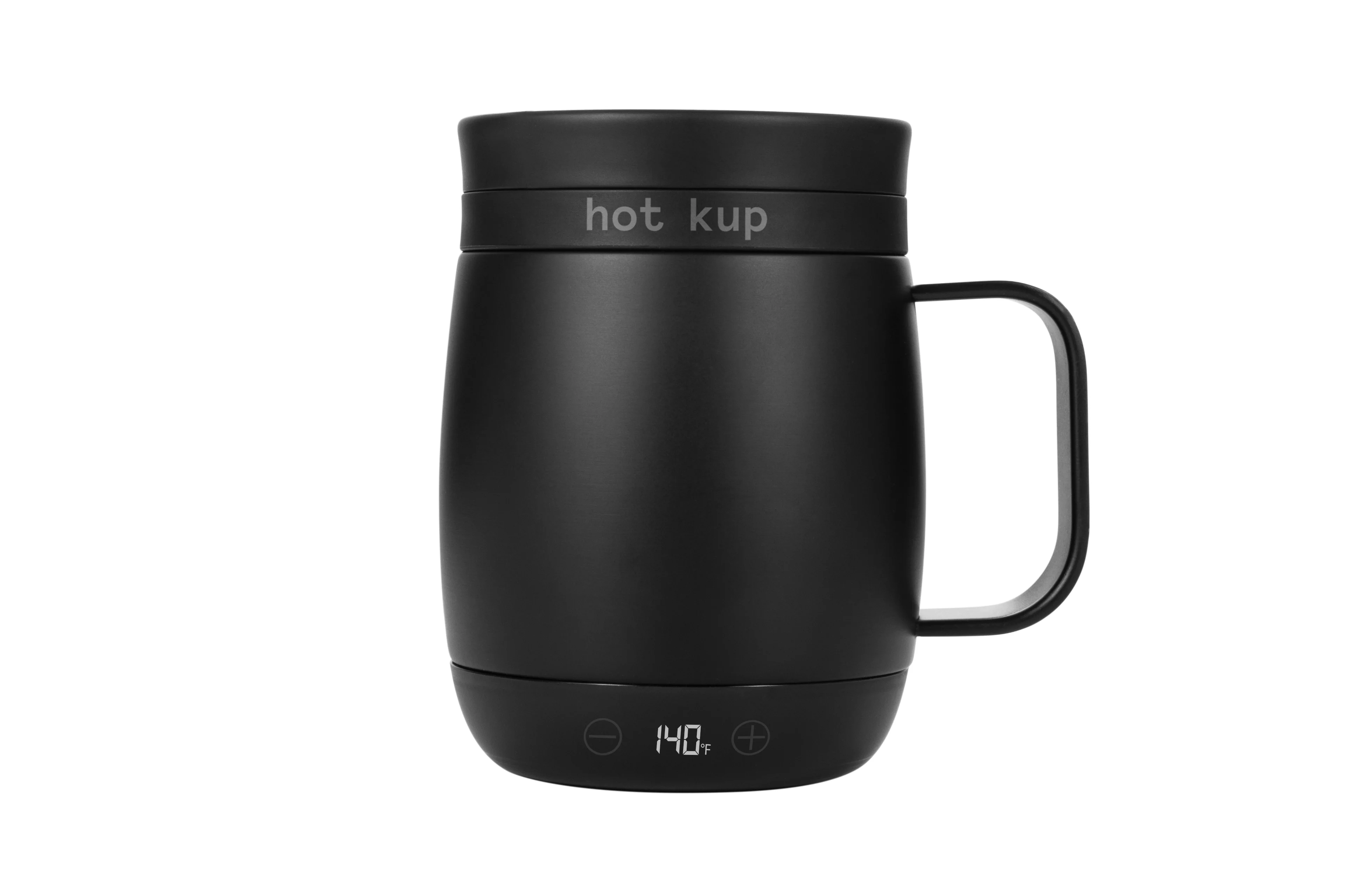 Hot Kup Single Serve Mug - From Ice to Boil and Temperature Controlled Mug in Black with AC Base