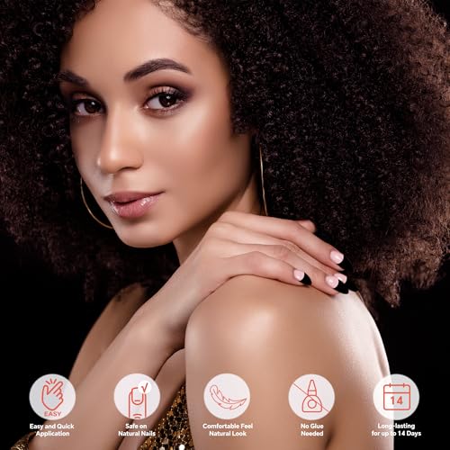 Semi Cured Gel Nail Strips-Easy Apply Christmas Gel Nail Stickers Holiday Semi Cured Manicure Strips with Sparkling Xmas Designs (Classic Yule)