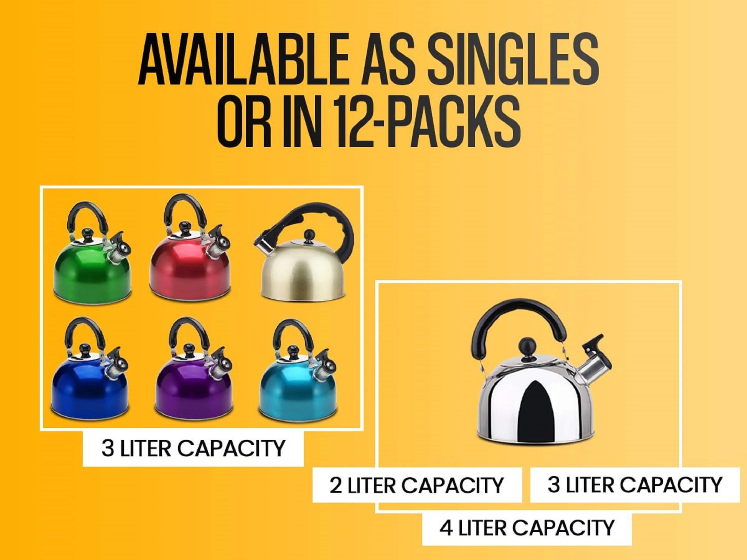 YBM Home Stainless Steel Whistling Tea Kettle Classic Teapot with Handle