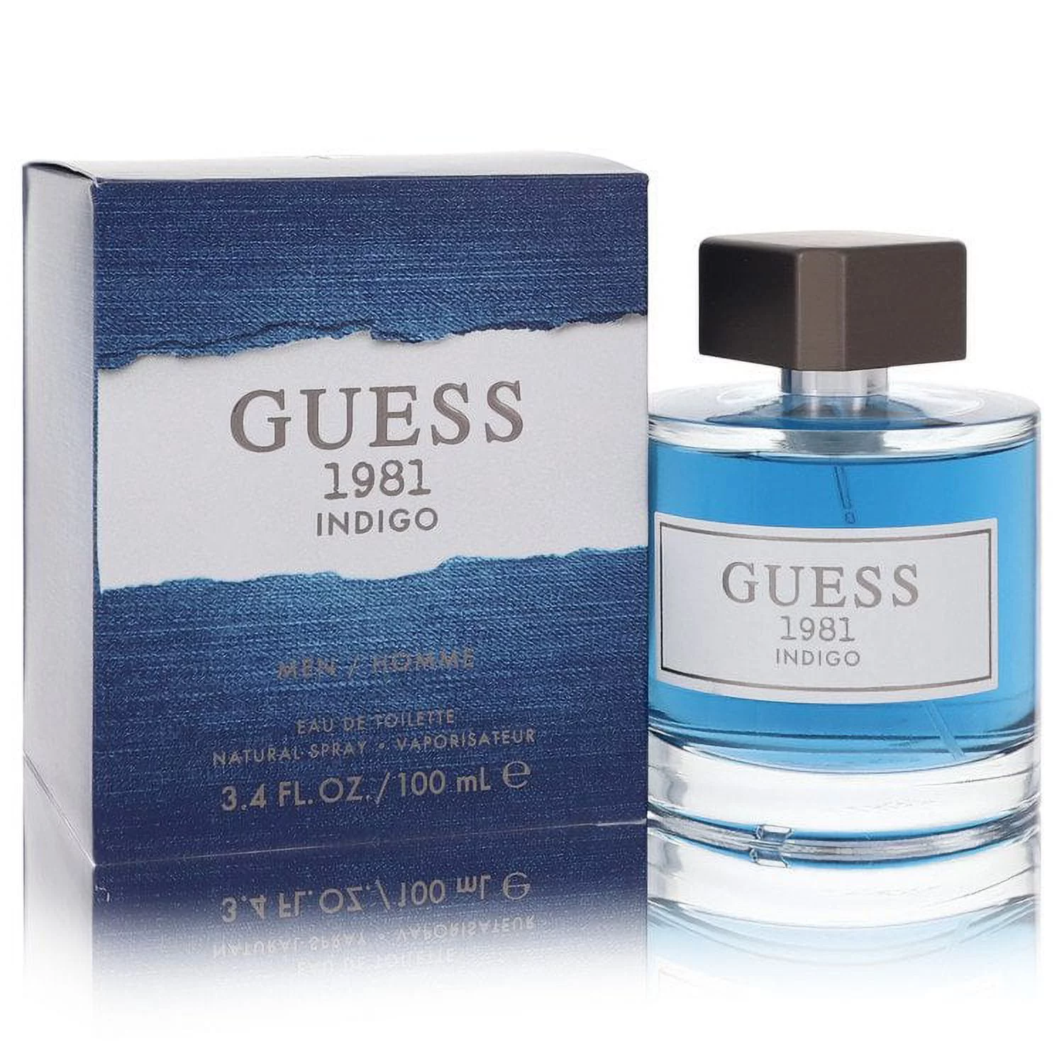 ( 2 Pack ) of Guess 1981 Indigo by Guess Eau De Toilette Spray 3.4 oz For Men