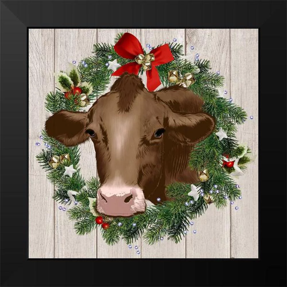 Prime, Marcus 12x12 Black Modern Framed Museum Art Print Titled - Merry Cow