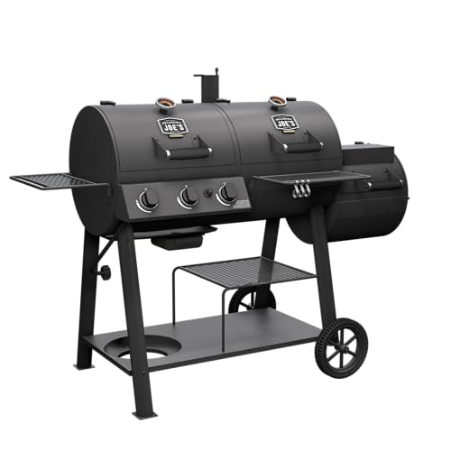 Oklahoma Joe's Canyon Combo Charcoal and Gas Smoker & Grill, Black - 24203004