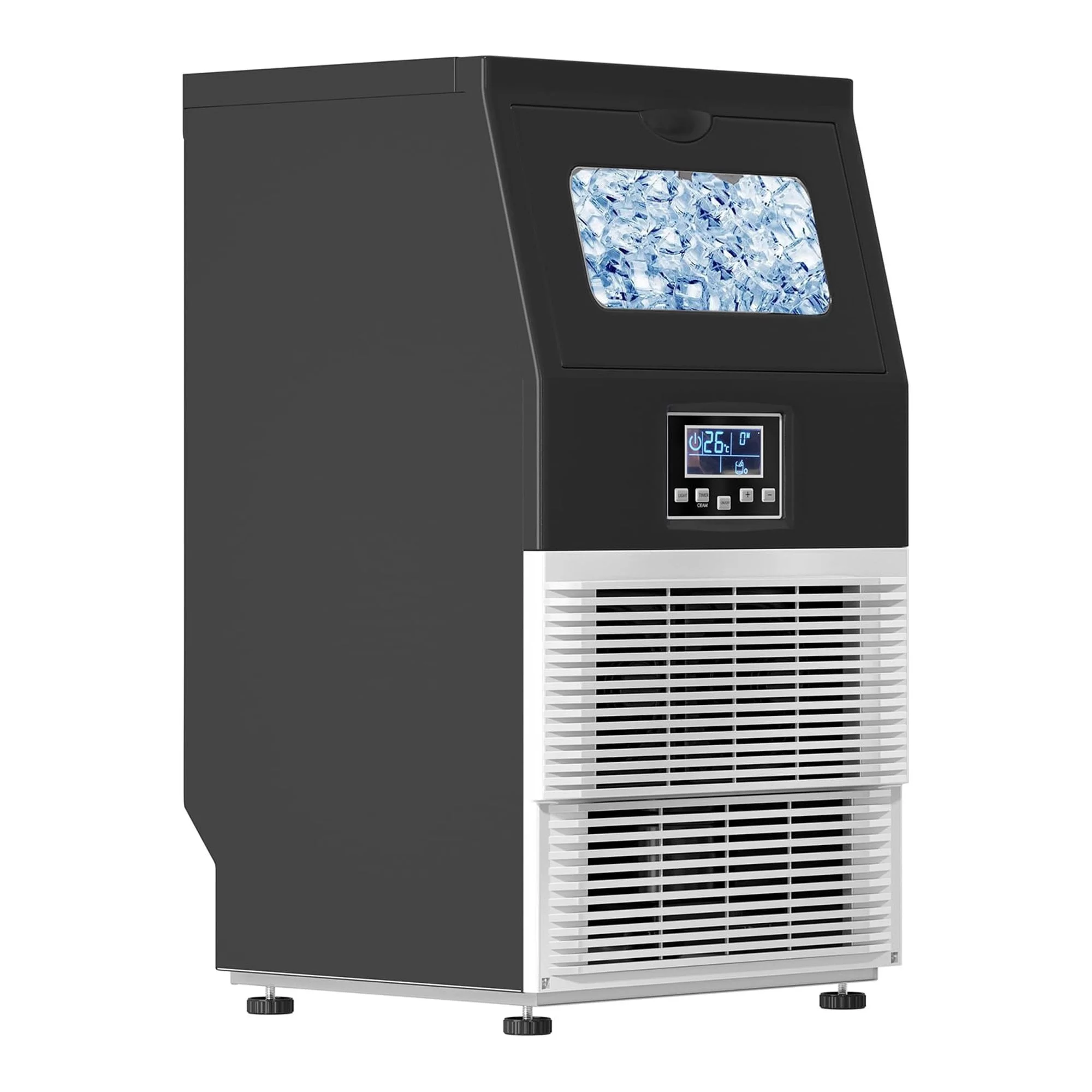 Boyel Living 13.6-Inch Commercial Ice Maker Grade Independent Dual Purpose,66lbs/24H,9lbs Ice Storage Capacity,Display Perfect for Home or Business