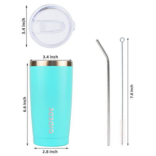 BJPKPK Insulated Tumbler 20 oz Stainless Steel Coffee Travel Thermal Cup With lids And Straws,Light Pink