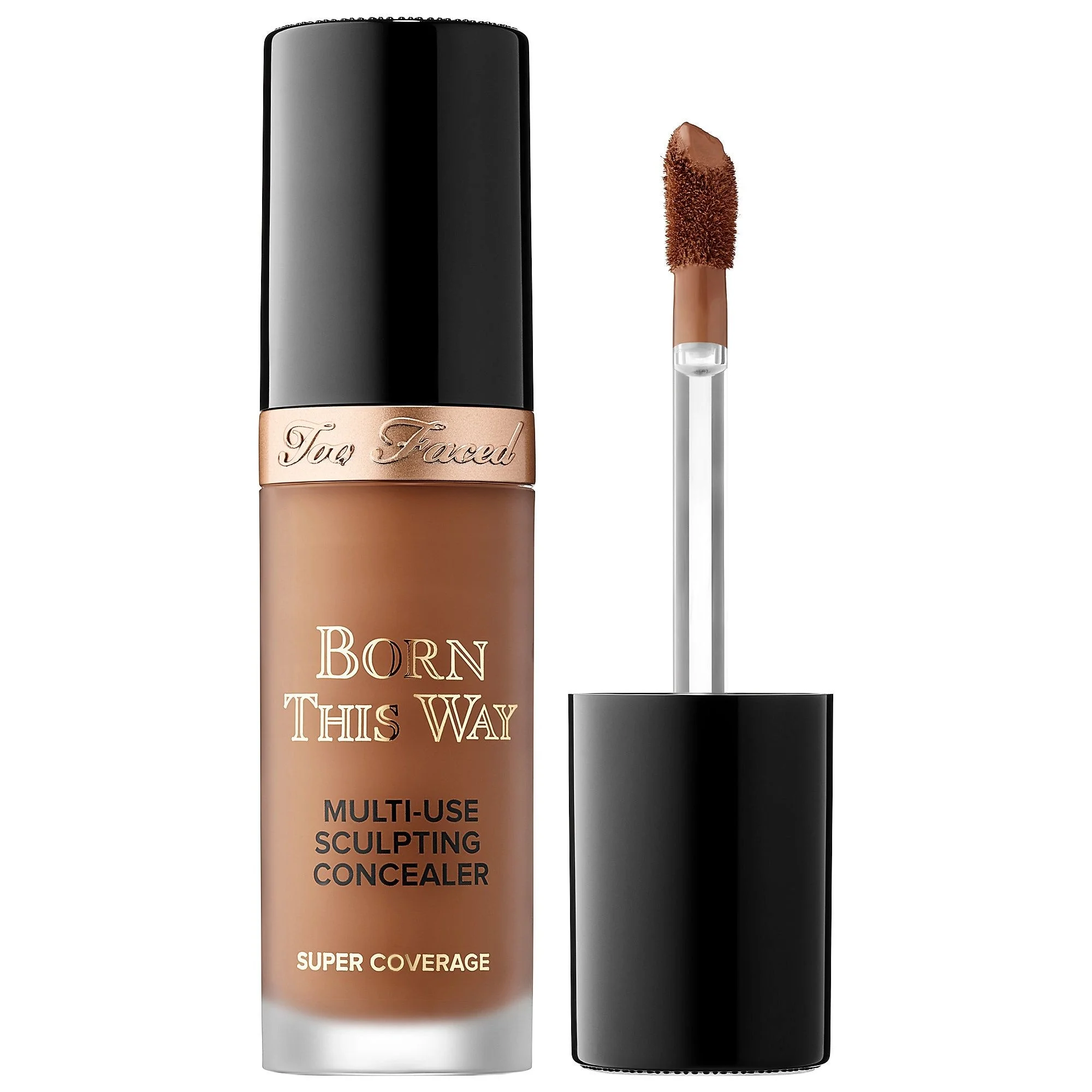 Too Faced Born This Way Super Coverage Multi-Use Concealer - Cocoa - deepest with neutral undertones - 0.45 oz/13.5 ml