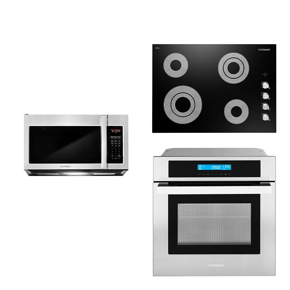Cosmo 3 Piece Kitchen Appliance Package With 30
