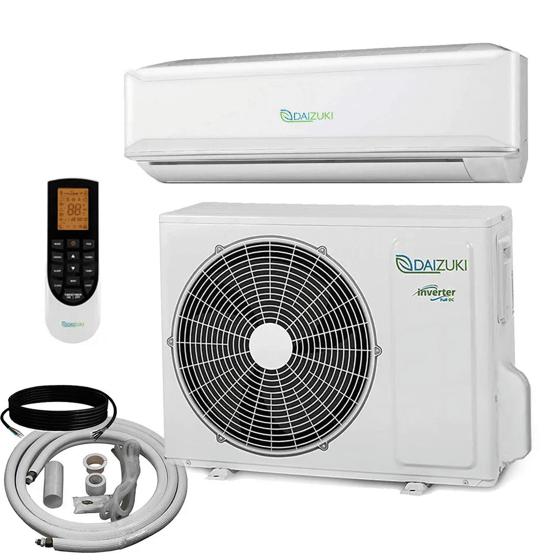 Daizuki® 12,000 BTU 22 SEER2 Ductless Mini-Split Inverter+ Air Conditioner Heat Pump System Full Set 110V. WIFI Included.