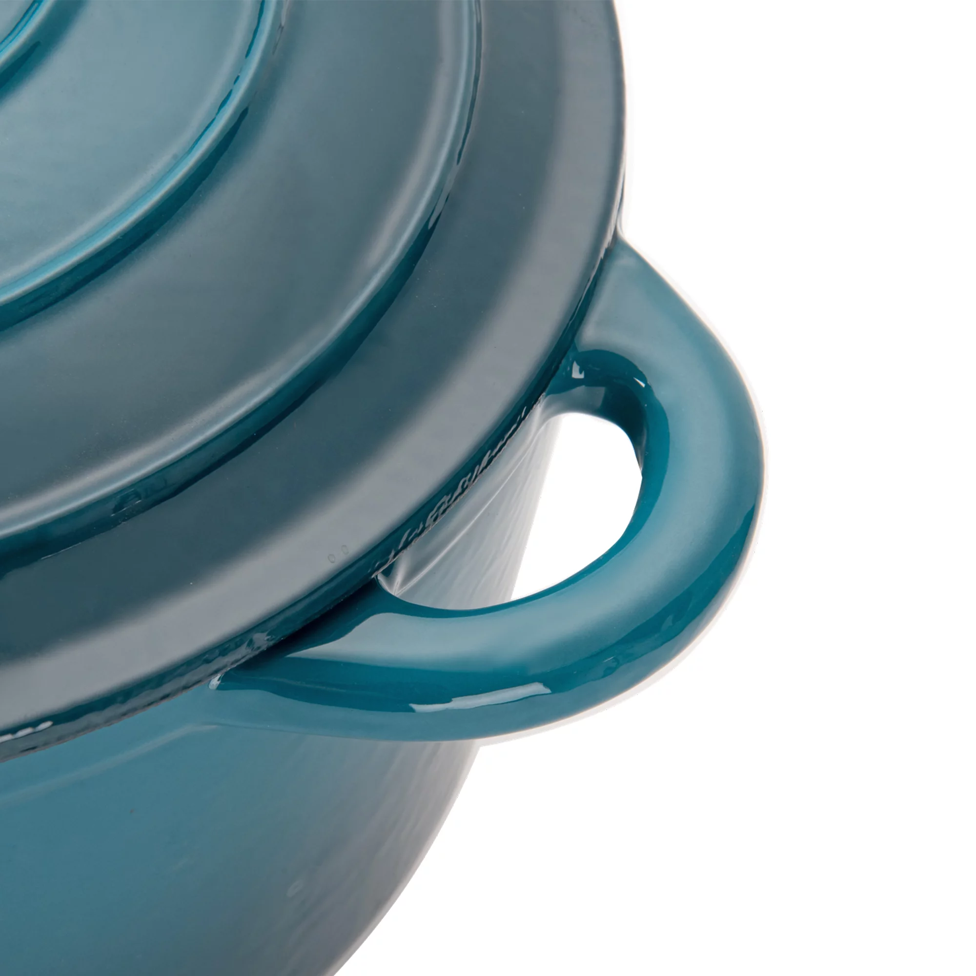 Hamilton Beach 5.5 Quart Enameled Cast Iron Covered Dutch Oven Pot, Navy