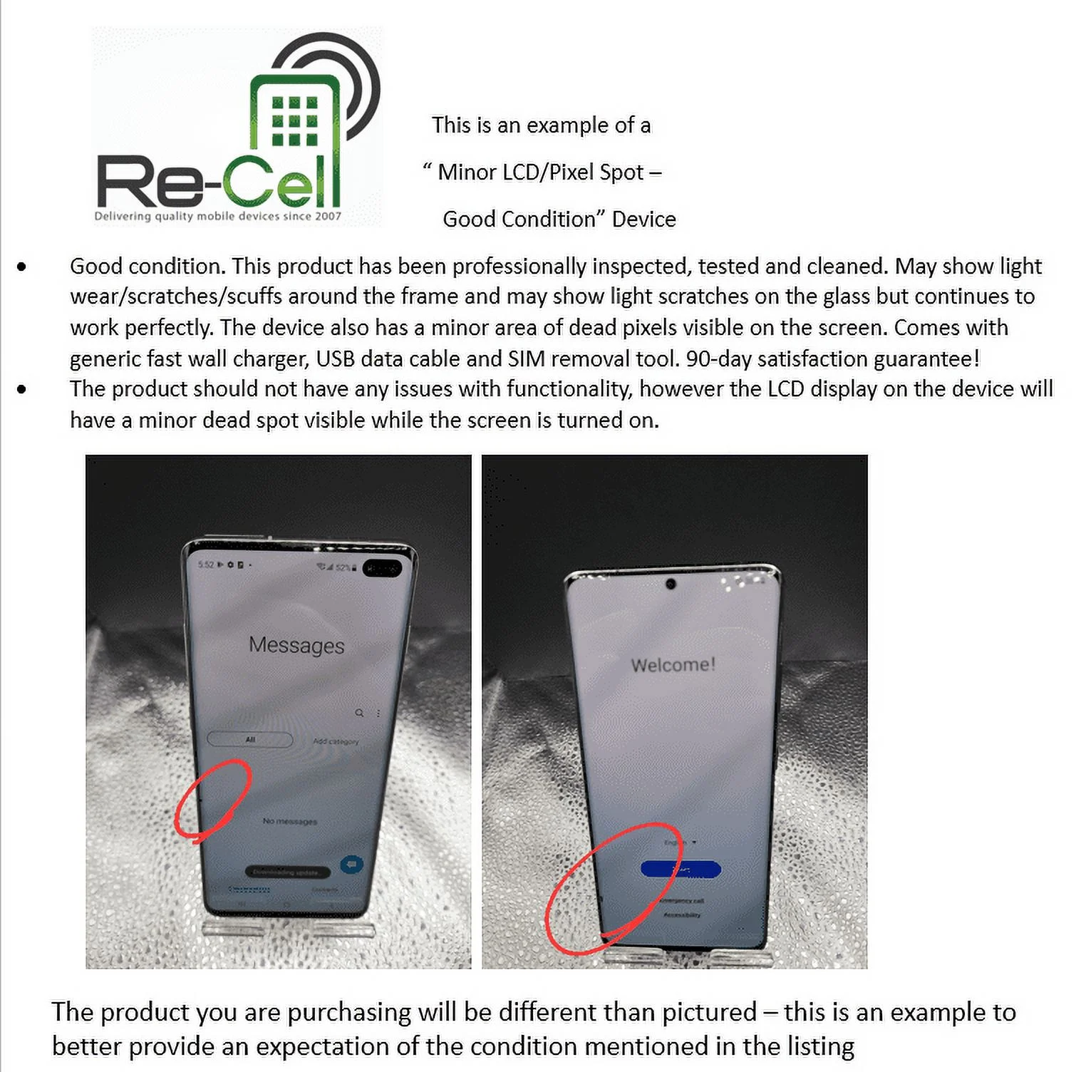 Pre-Owned Samsung Galaxy S10E 4G G970U1 128GB Black Unlocked Smartphone - Pixels (Refurbished: Good)