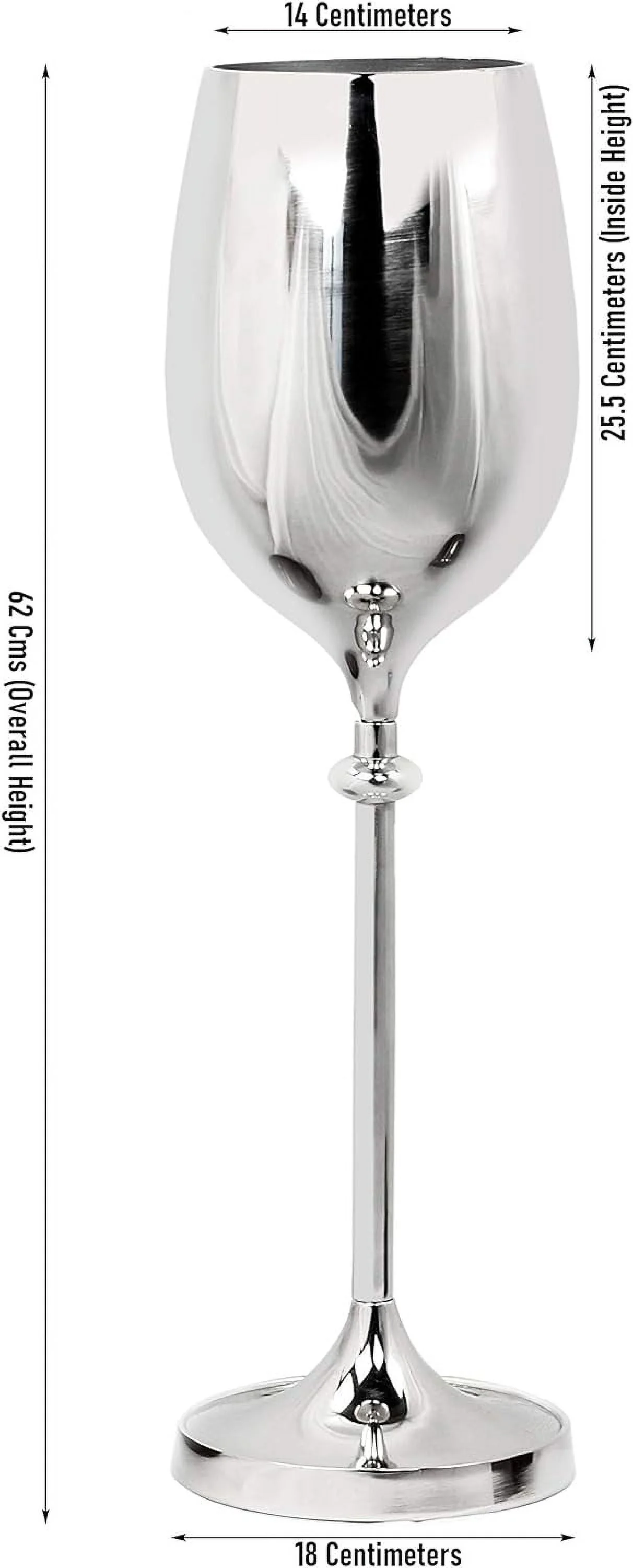 Large Champagne Glass Premium Aluminum Standing Plated Wine Chiller | Wine Coolers & Cellar With Ice Bucket | Kitchen & Bar Wares |