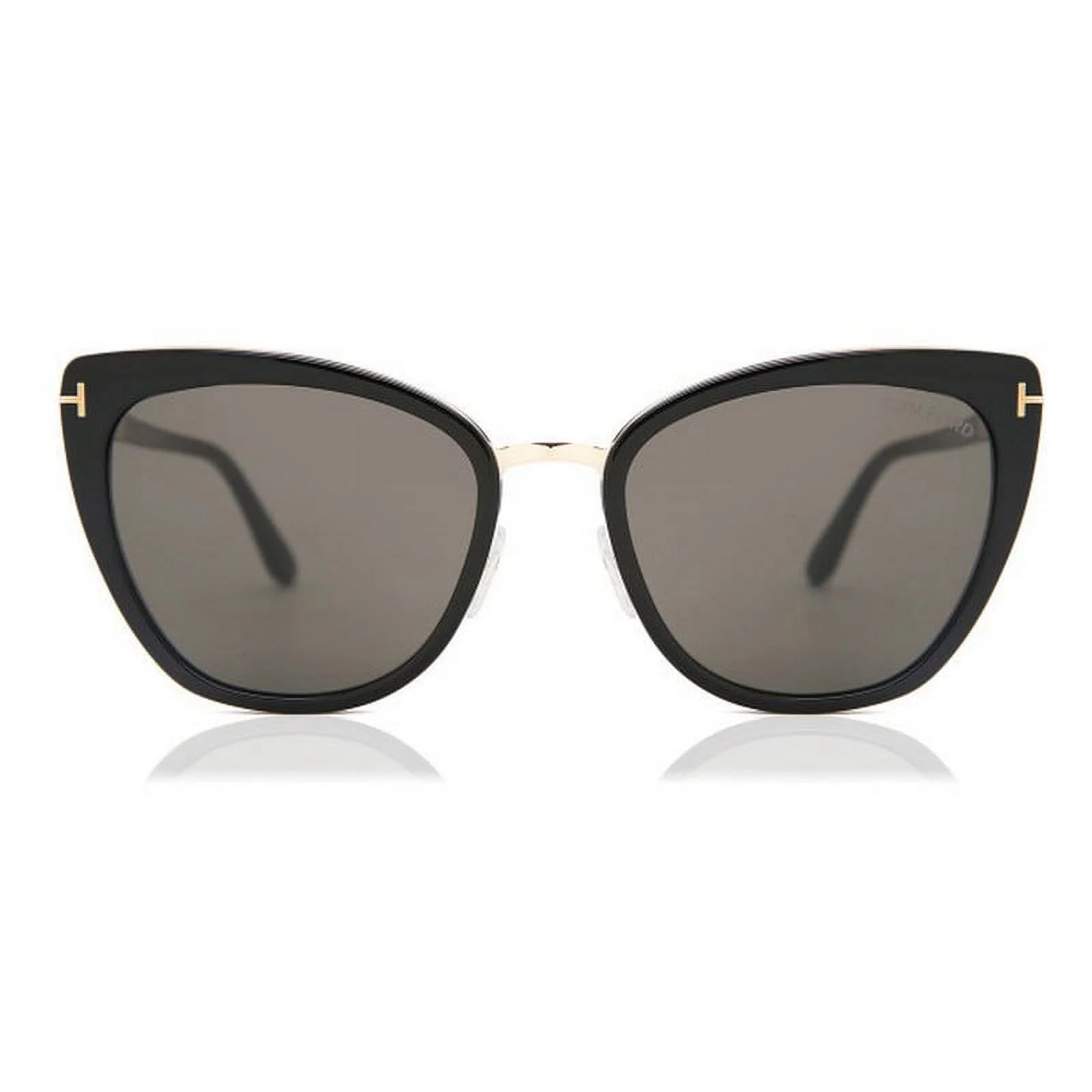 Tom Ford Simona FT0717 01A Shiny Black Smoke 57 mm Women's Sunglasses