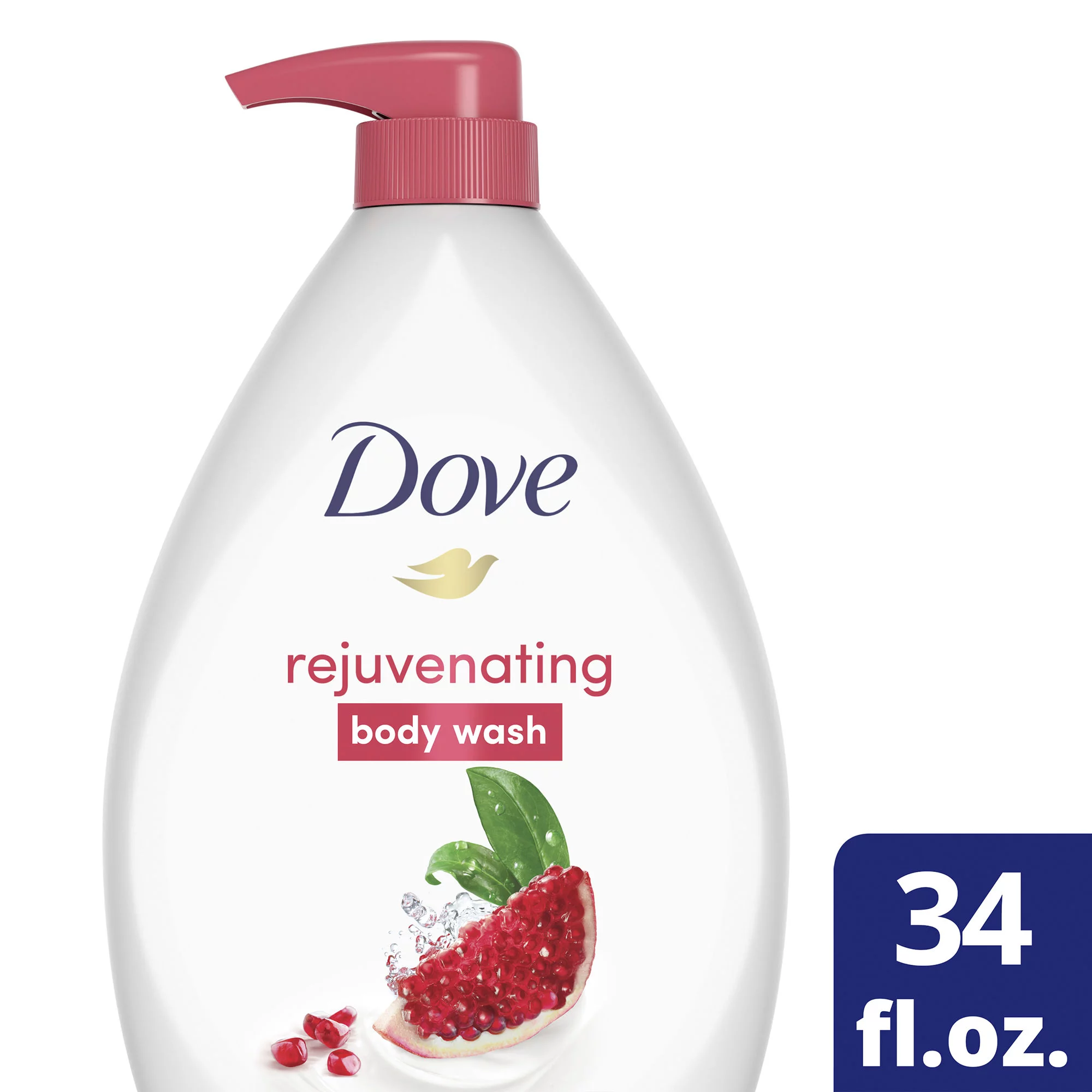 Dove Go Fresh Body Wash, Revive, Pomegranate & Lemon Verbena Scent - 34 fl oz/ 1 L (Pack of 2)
