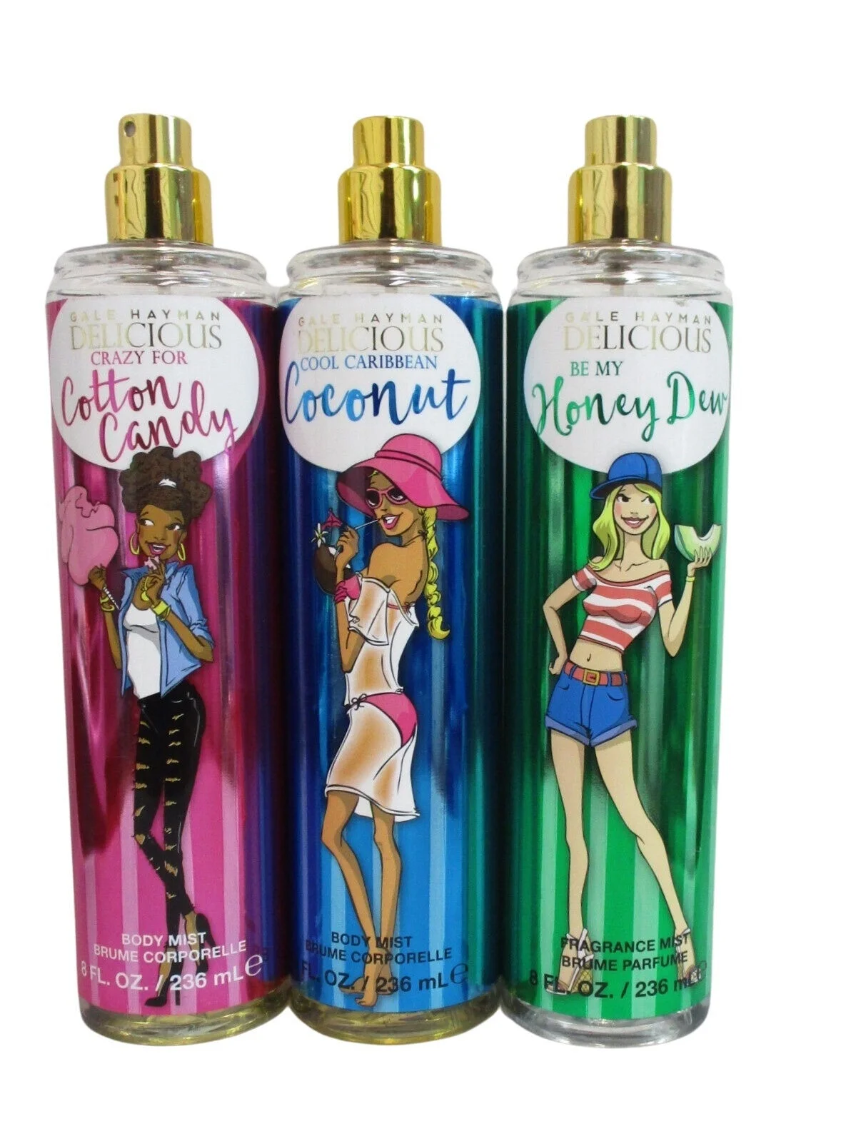 Gale Hayman Delicious Fragrance Mist Collection Gift Bag for Women Set of 3 Piece 8 oz