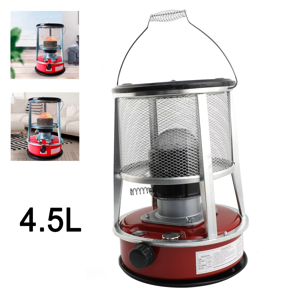 SUDEG Portable Kerosene Heater, Indoor / Outdoor Burn Heater for Camping Heating, Boiling Water (152 oz)