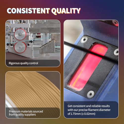 OVERTURE PLA Filament 1.75mm PLA 3D Printer Filament, 2kg Cardboard Spool (4.4lbs), Dimensional Accuracy +/- 0.02mm, Fit Most FDM Printer (Black 2-Pack)