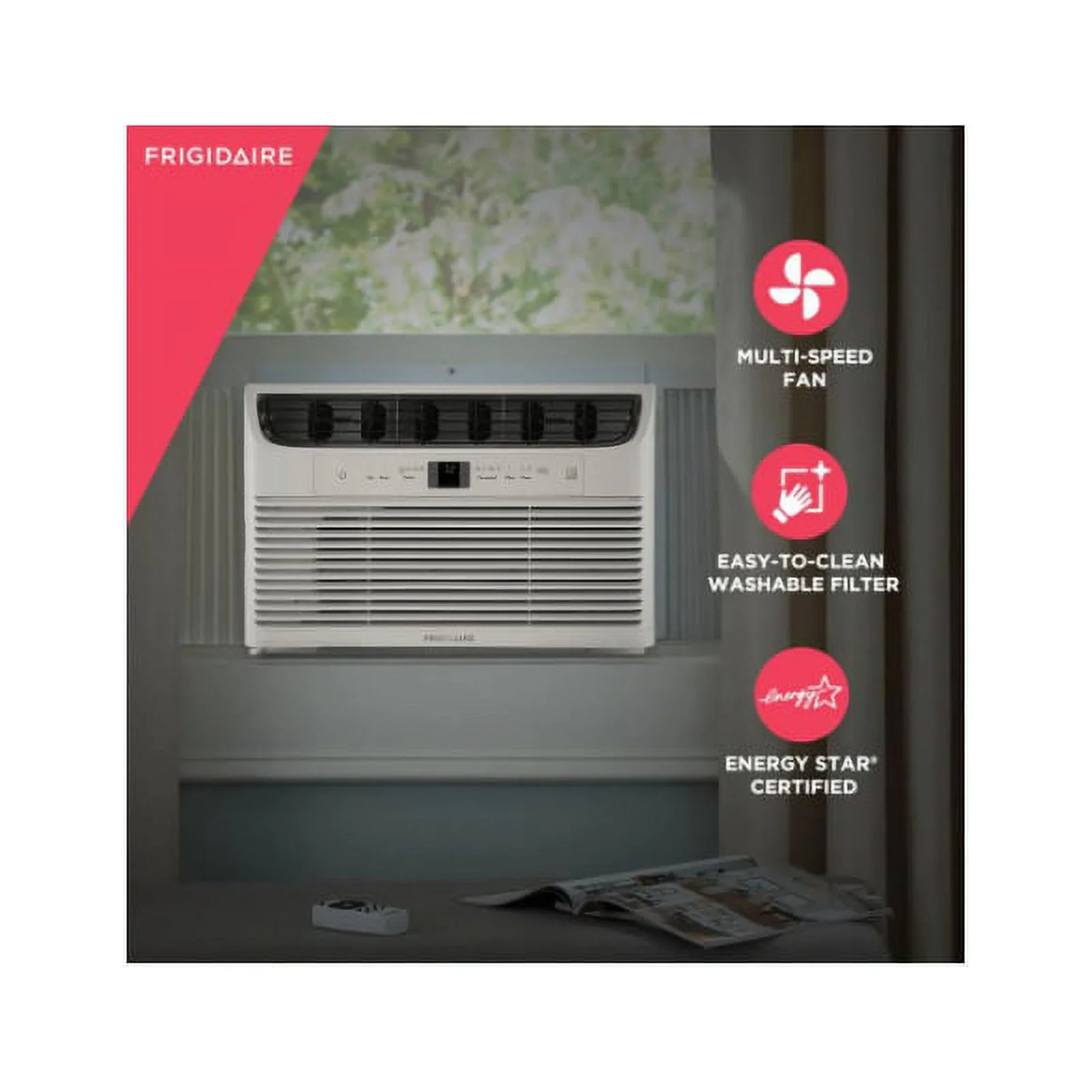 Open Box Frigidaire 8,000 BTU 115-Volt Window Air Conditioner Remote WIFI - White