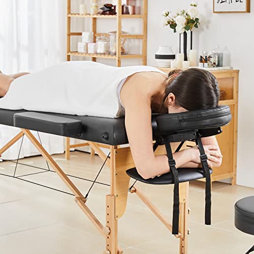 Yaheetech Massage Table Lash Bed Portable Massage Spa Bed Beauty Tattoo Table Adjustable for Eyelash Tech Physical Therapy Couch