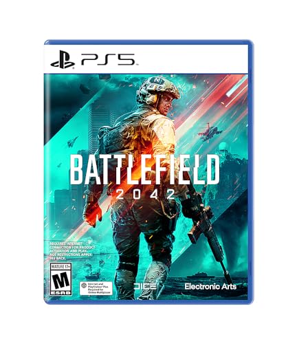 PlayStation 5 Slim Disc 2TB SSD Edition Bundle with Battlefield 2042 and C-Gamers Dual-Controller Charger - PS5, White [video game]