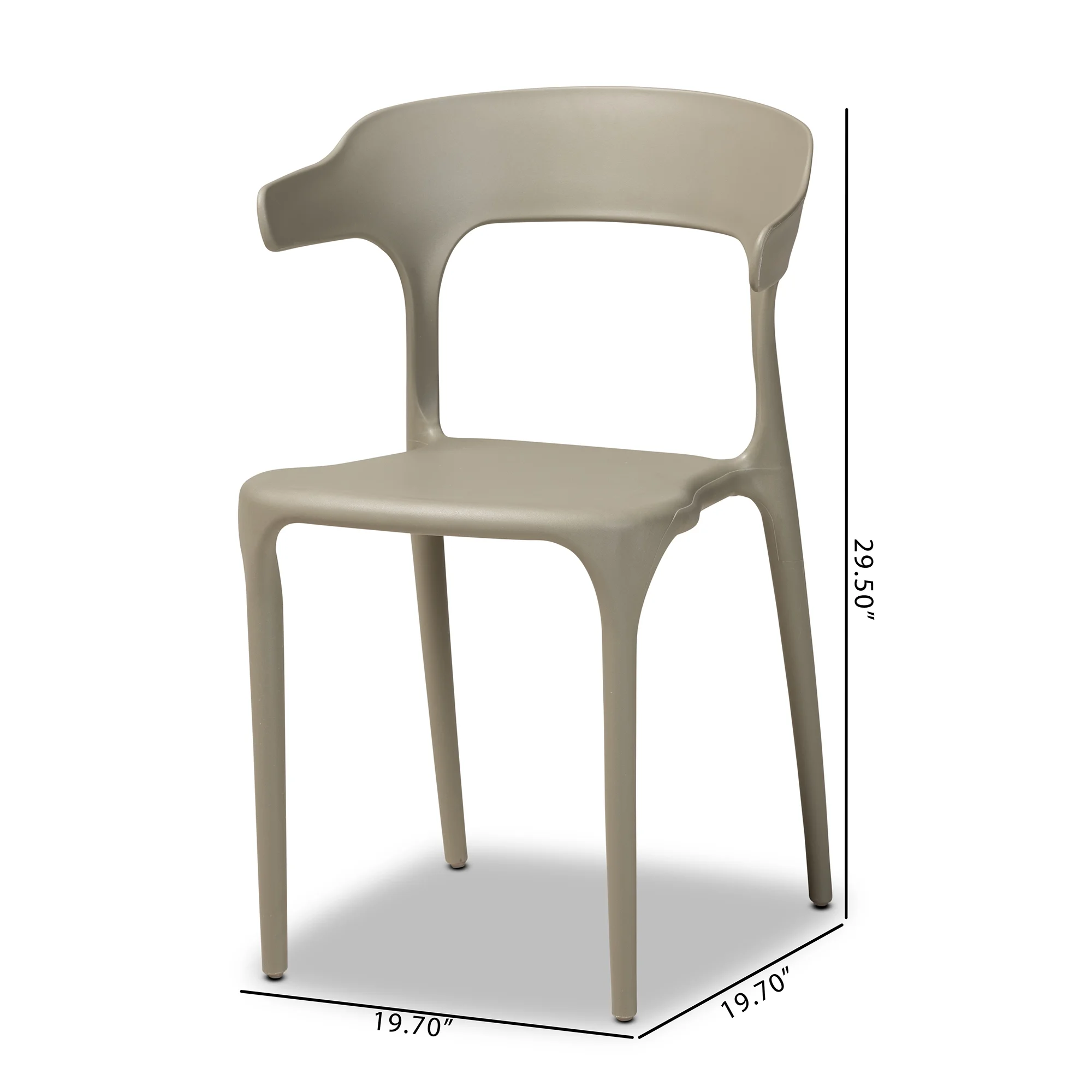 Baxton Studio Gould Dining Chair, Set of 4, Beige