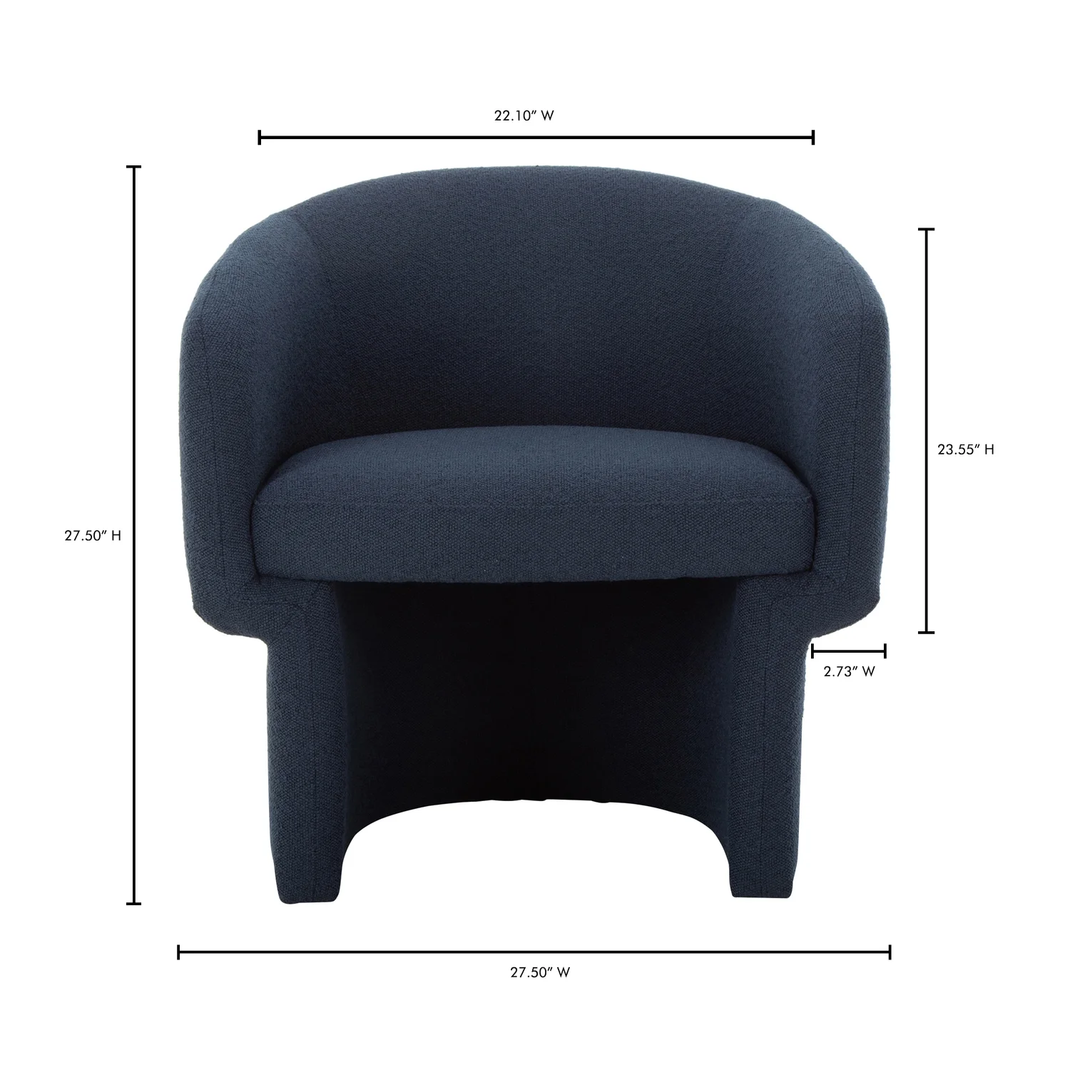 Moe's Home Collection Franco Chair Dark Indigo