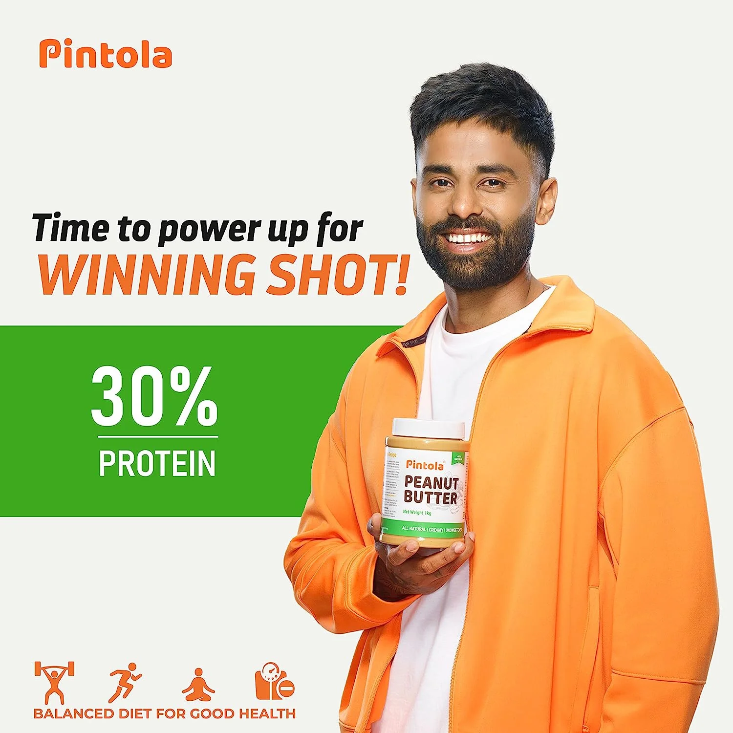 Pintola All Natural Peanut Butter Spread Vegan, Gluten Free, Non GMO, Unsweetened