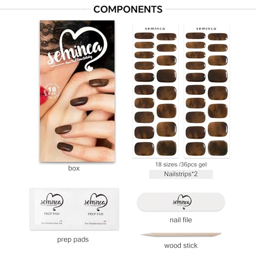 Semi Cured Gel Nail Strips-Easy Apply Christmas Gel Nail Stickers Holiday Semi Cured Manicure Strips with Sparkling Xmas Designs (Classic Yule)