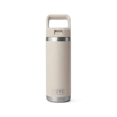 YETI Rambler 18 oz Bottle, Vacuum Insulated, Stainless Steel with Straw Cap, Beekeeper