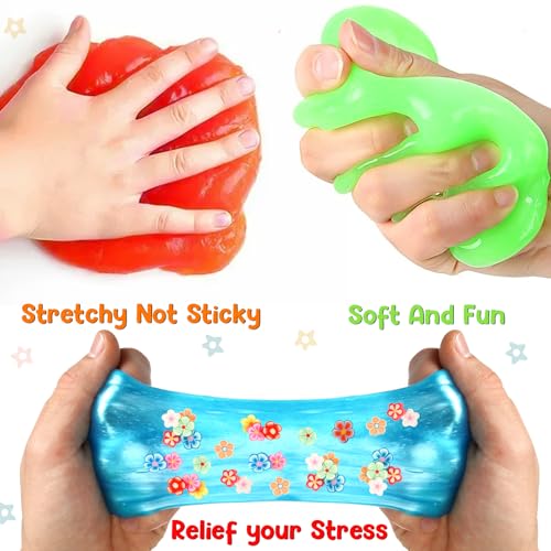 2025 Christmas Countdown Advent Calendar 24 Days with Butter Slime Party Favors for Kids Stress Relief Toys Surprise Xmas Gifts for Girls Boys Toddlers