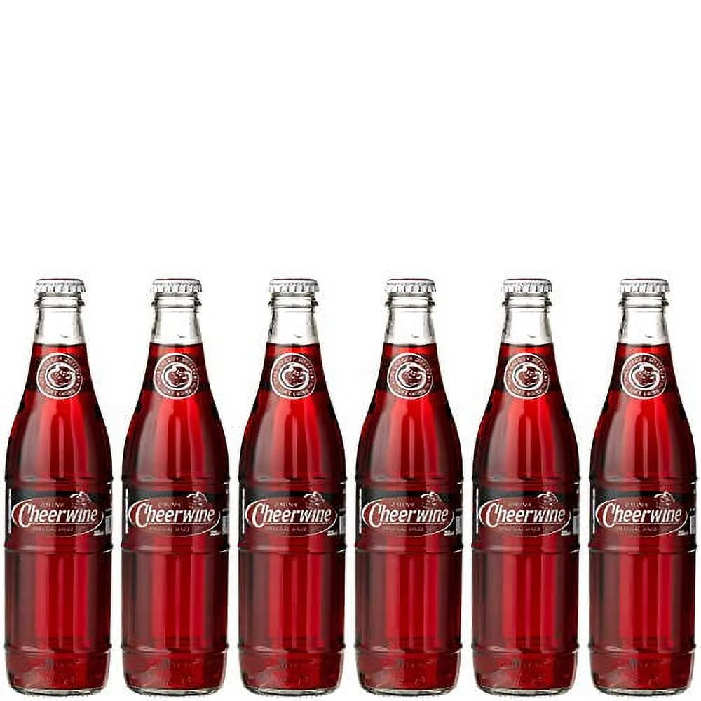 Cheerwine Cherry Soft Drink Soda, 12 Fl Oz Glass Bottle (Pack of 6, Total of 72 Fl Oz)