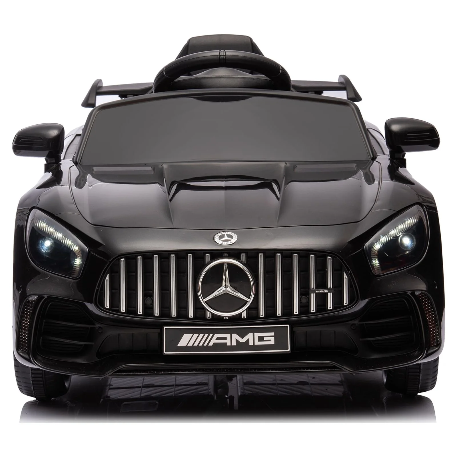 Kids Electric Ride On 12V Licensed Mercedes Benz Battery Powered Car, Ride on Toy with Remote Control, 3 Speeds, LED Light, Music, USB/AUX Port, Electric Car Vehicles For Kids 3-5 Ages Gifts, Black