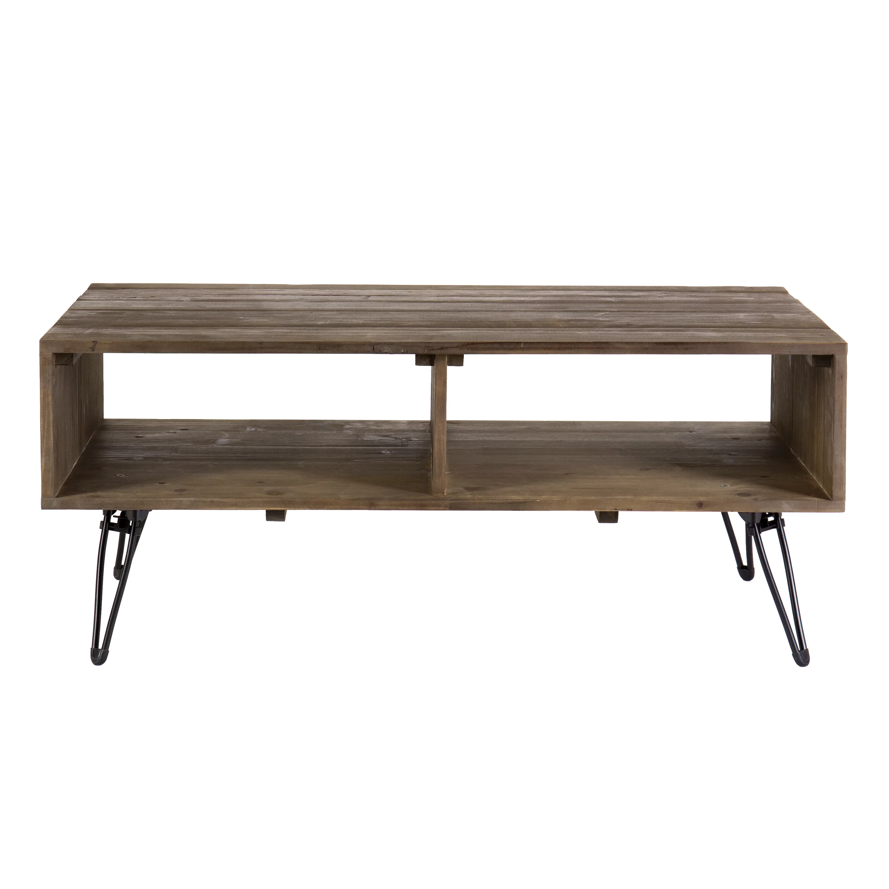 Rustic Farmhouse Coffee Table with Storage - 46.0 - Enhance Living Space