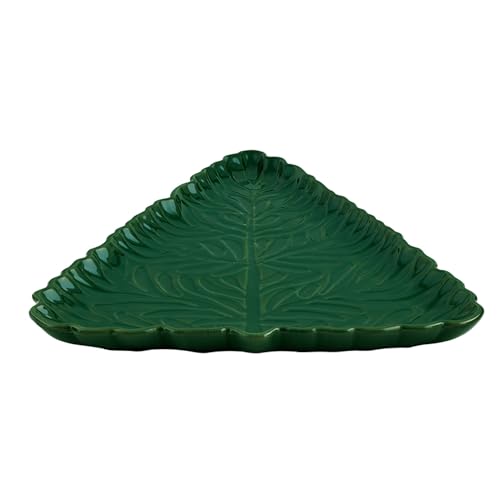Santa Barbara Design Studio Tree Shaped Serving Plate - Stamped Ceramic Platter, 11