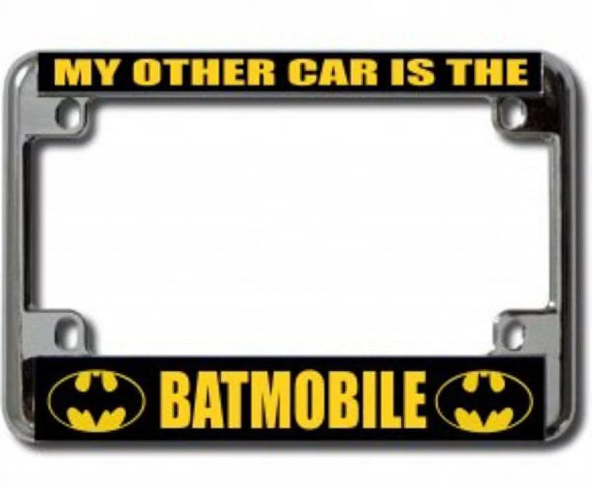 My Other Car Is The Batmobile Chrome Motorcycle License Plate Frame