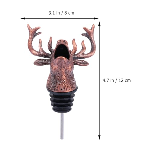 Elk Head Wine Pourer, Deer Head Wine Pourer Bottle Tipping Nozzle Vintage Bottle Stopper for Christmas Party Decoraction