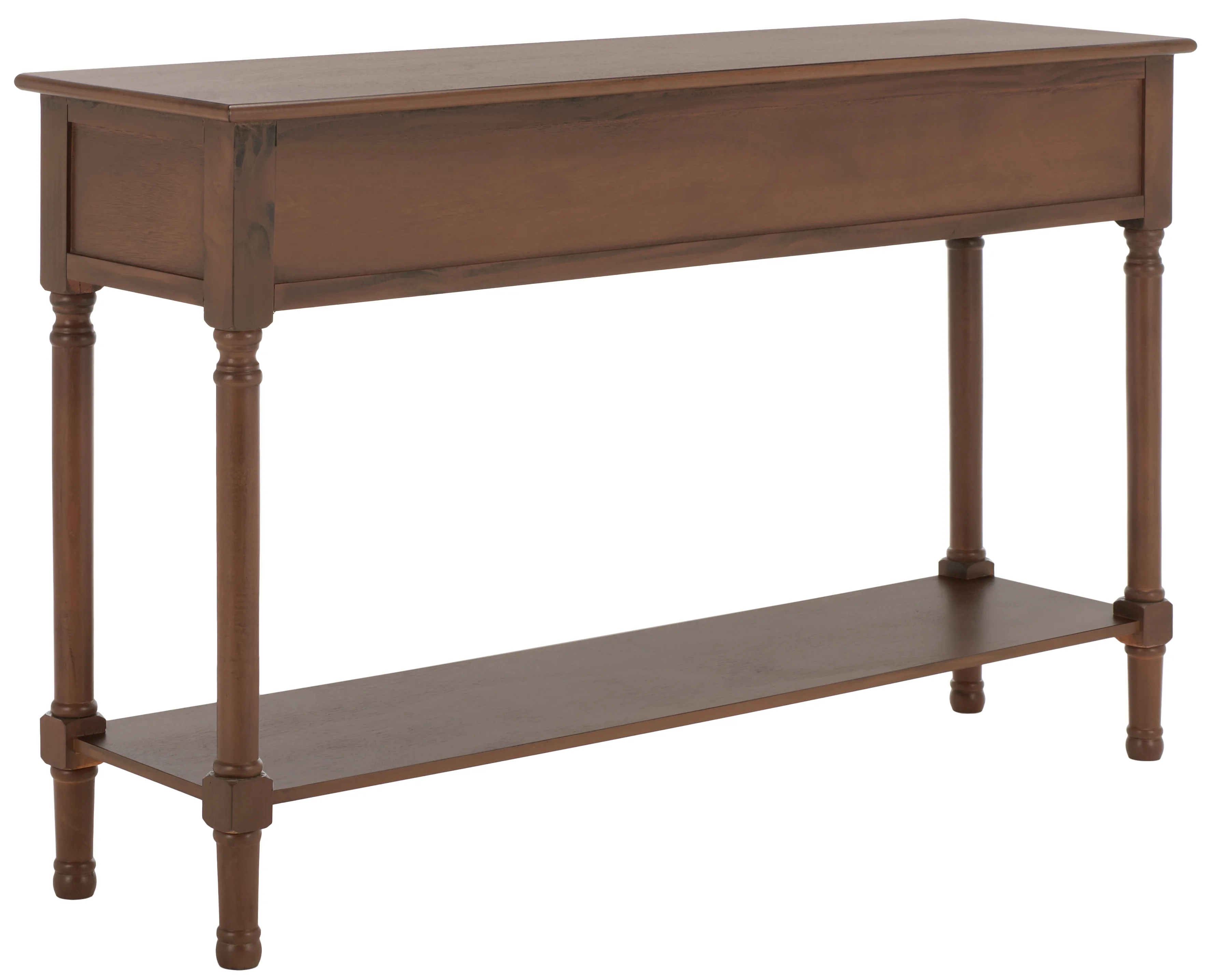 SAFAVIEH Landers 3-Drawer Rustic Brown Wood Rectangle Console Table (47.3 in. W x 13 in. D x 29.5 in. H)