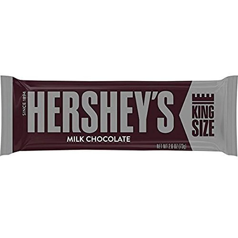 HERSHEYS Chocolate Candy Bars, King Size (Pack of 18)