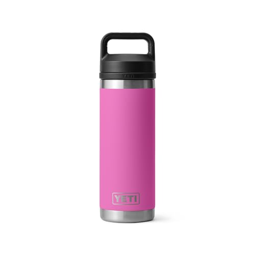 YETI Rambler 18 oz Bottle, Vacuum Insulated, Stainless Steel with Chug Cap, Sandstone Pink
