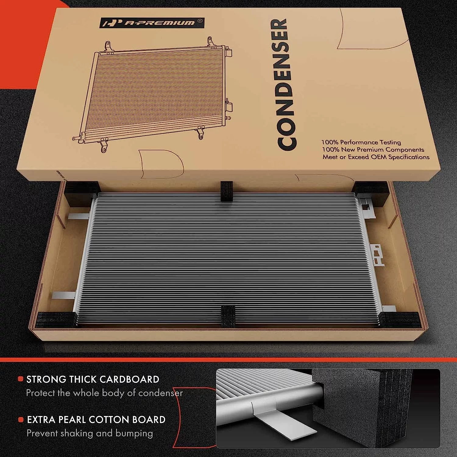 A-Premium Air Conditioning A/C Condenser Compatible with Mitsubishi Outlander 2017-2020, Outlander PHEV 2018-2020, 2.0L 2.4L 3.0L