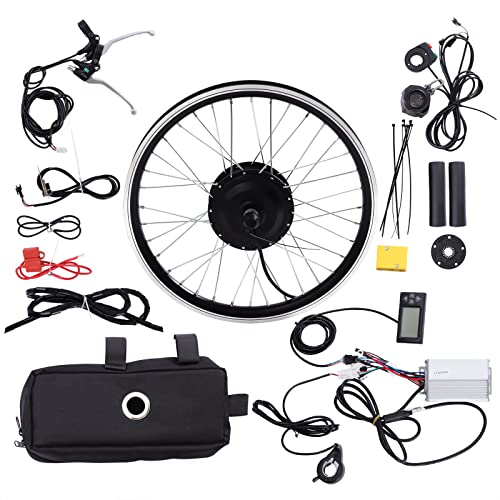 20Inch Electric Bike Conversion Kit, 36V 350W E-Bike Front Wheel Motor, 5-Speed Front Wheel Electric Bike Conversion kit, Bicycle Controller with LCD Display Controller Brake, Rated Speed 300RPM