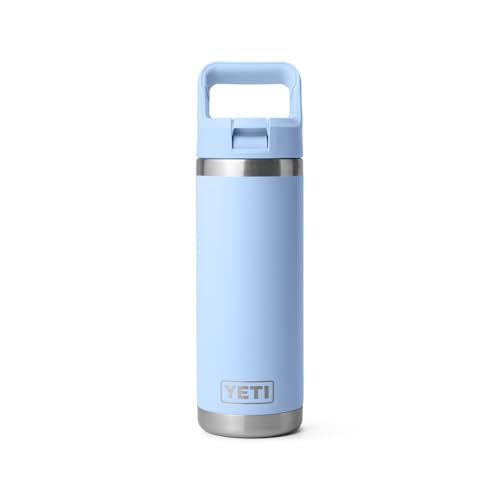 YETI Rambler 18 oz Bottle, Vacuum Insulated, Stainless Steel with Straw Cap, Beekeeper