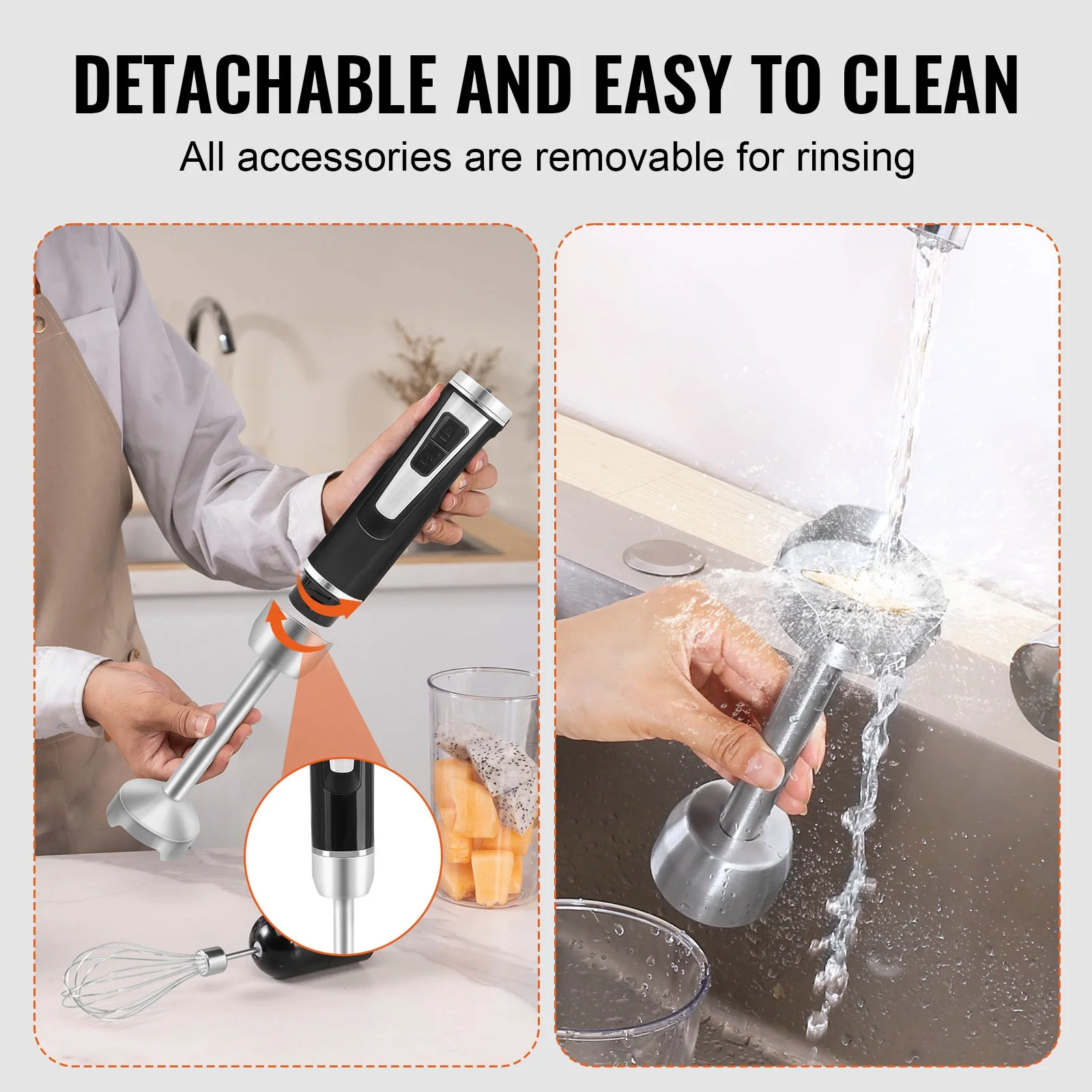 SKYSHALO Commercial Immersion Blender 15