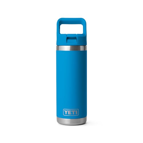 YETI Rambler 18 oz Bottle, Vacuum Insulated, Stainless Steel with Straw Cap, Beekeeper